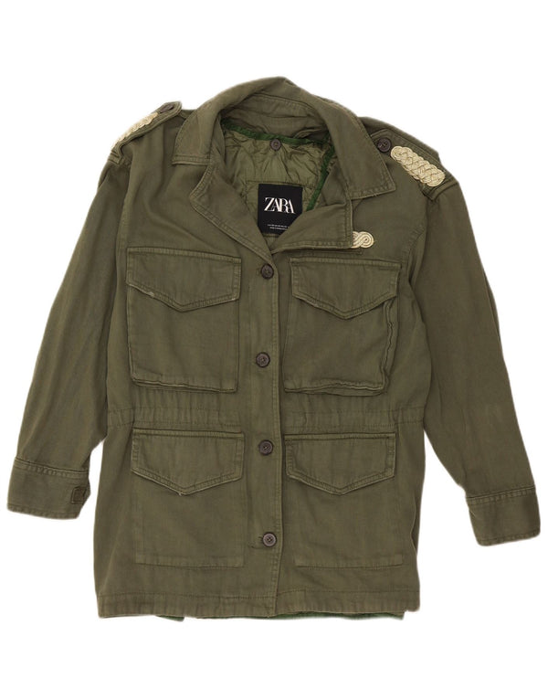 Giacca militare oversize da donna Zara UK 6 XS cotone kaki
