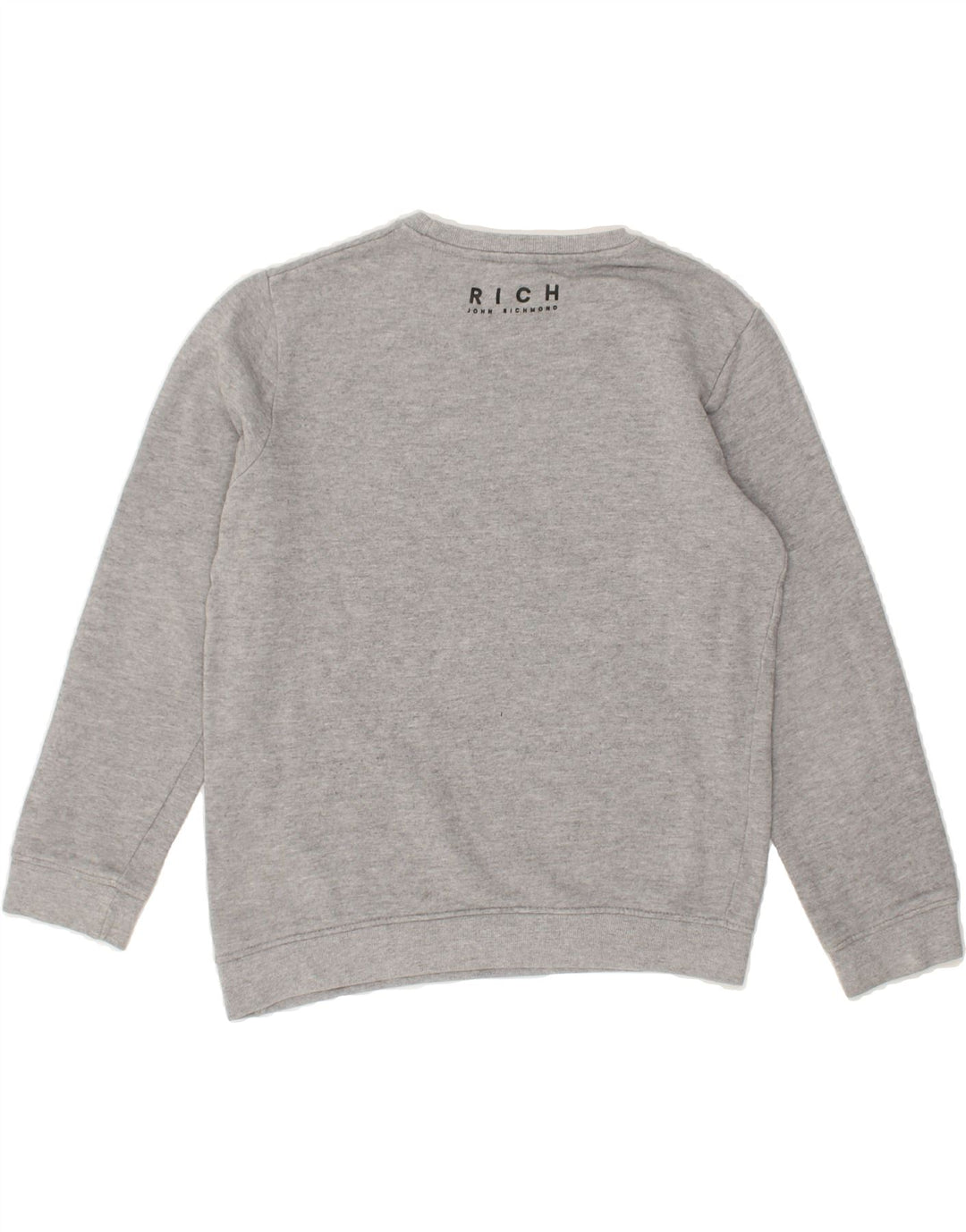 RICHMOND Boys Graphic Sweatshirt Jumper 13-14 Years Grey Cotton | Vintage Richmond | Thrift | Second-Hand Richmond | Used Clothing | Messina Hembry 
