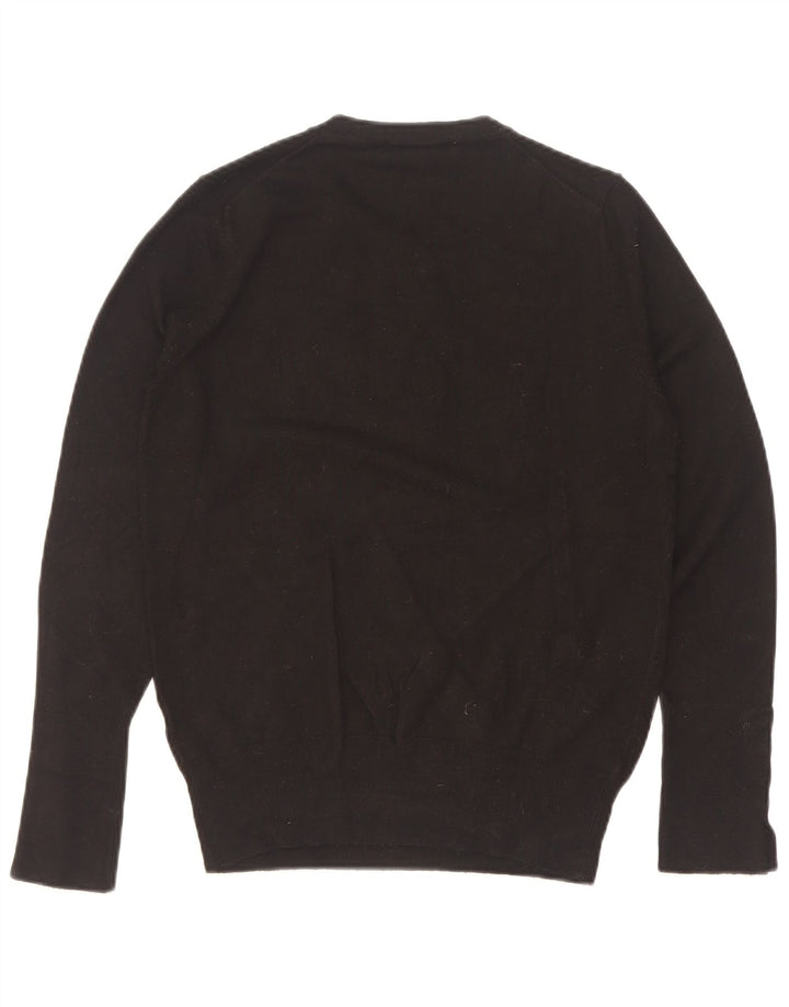 Zara Womens Crew Neck Jumper Sweater UK 12 Medium Black