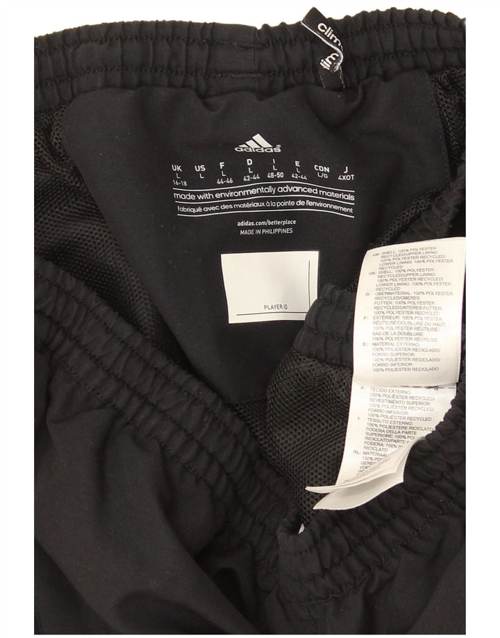 Adidas Womens Tracksuit Trousers UK 16/18 Large Black Polyester