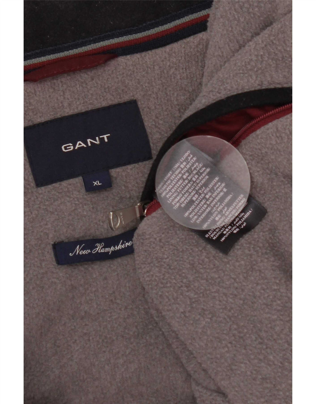 Giacca a vento bomber da uomo Gant UK 42 XL poliestere bordeaux