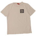 Hugo Boss Herre grafisk T-shirt Top Medium Hvid Bomuld