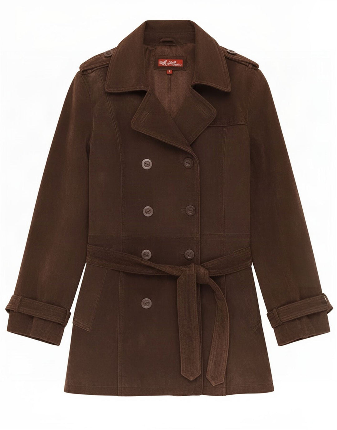 Trench in pelle da donna Wit & Wisdom UK 16 grande marrone