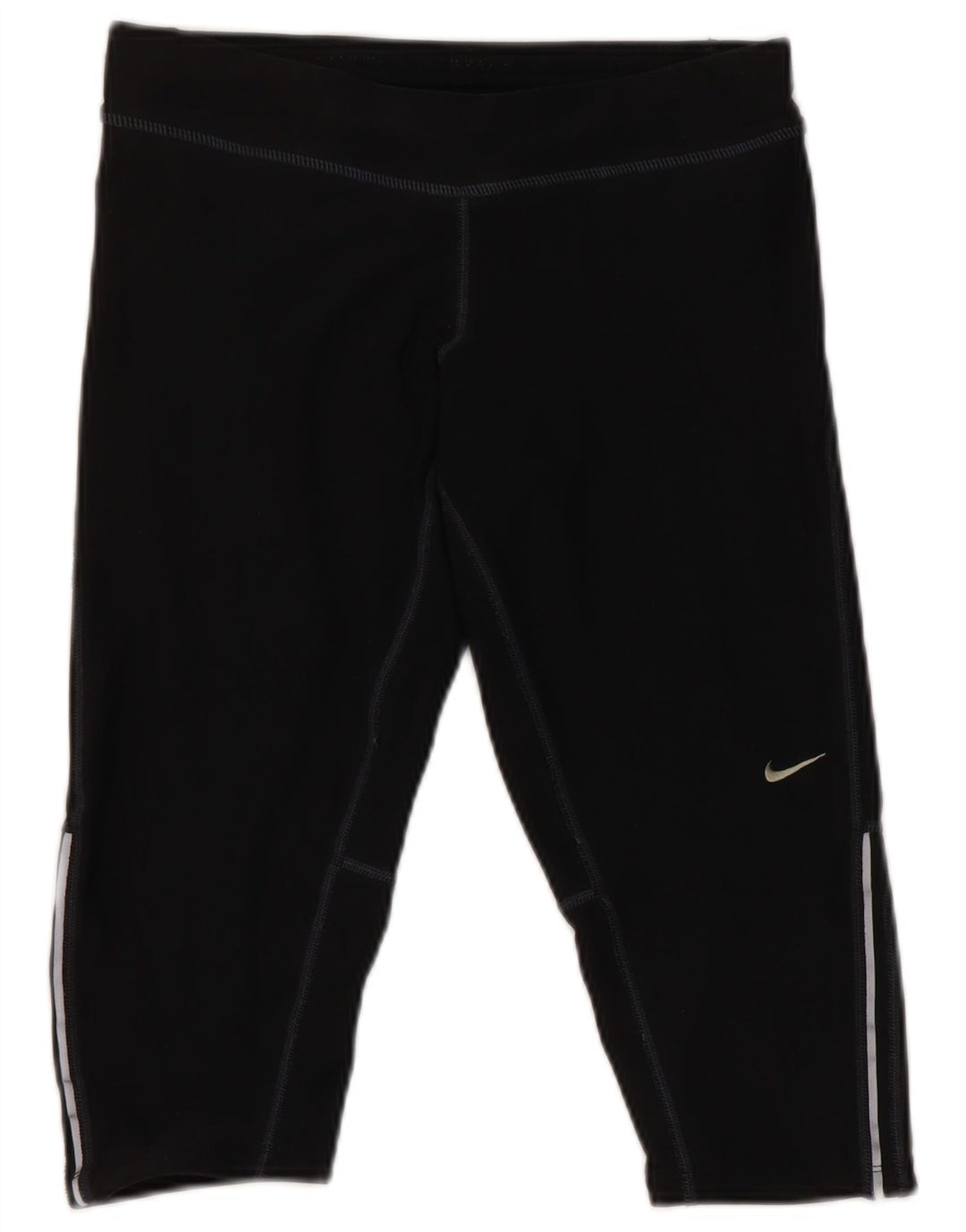 Женские леггинсы-капри Nike Dri Fit UK 10, маленькие черные из полиэстера