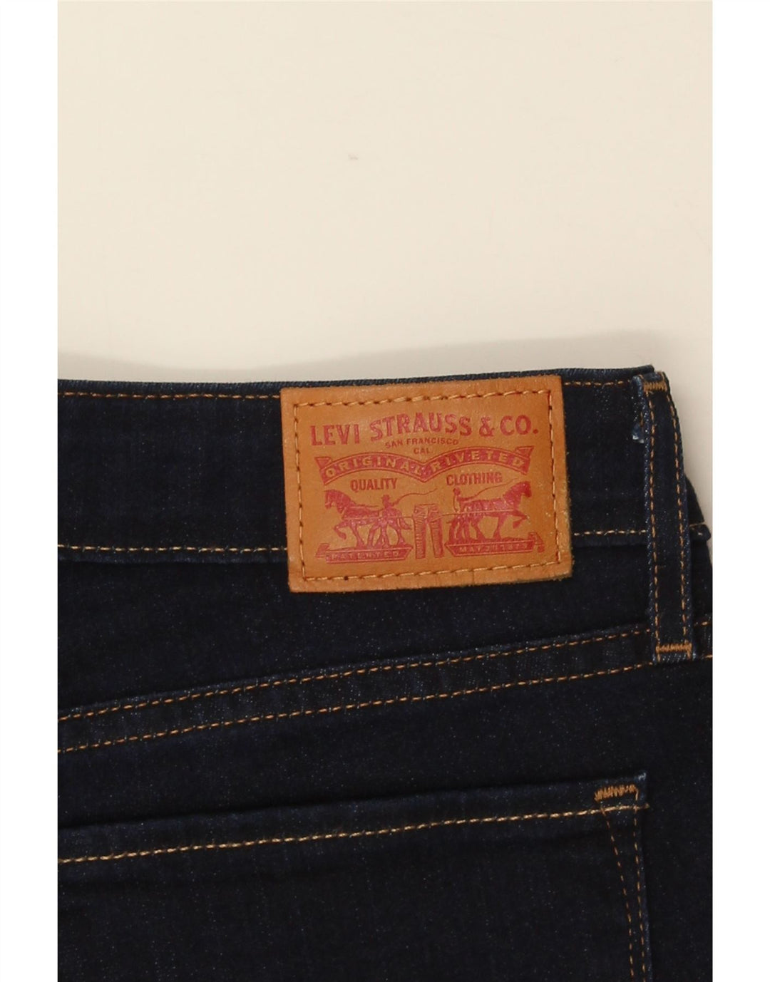 Levi's Womens 714 Straight Jeans W29 L31 Navy Blue Cotton