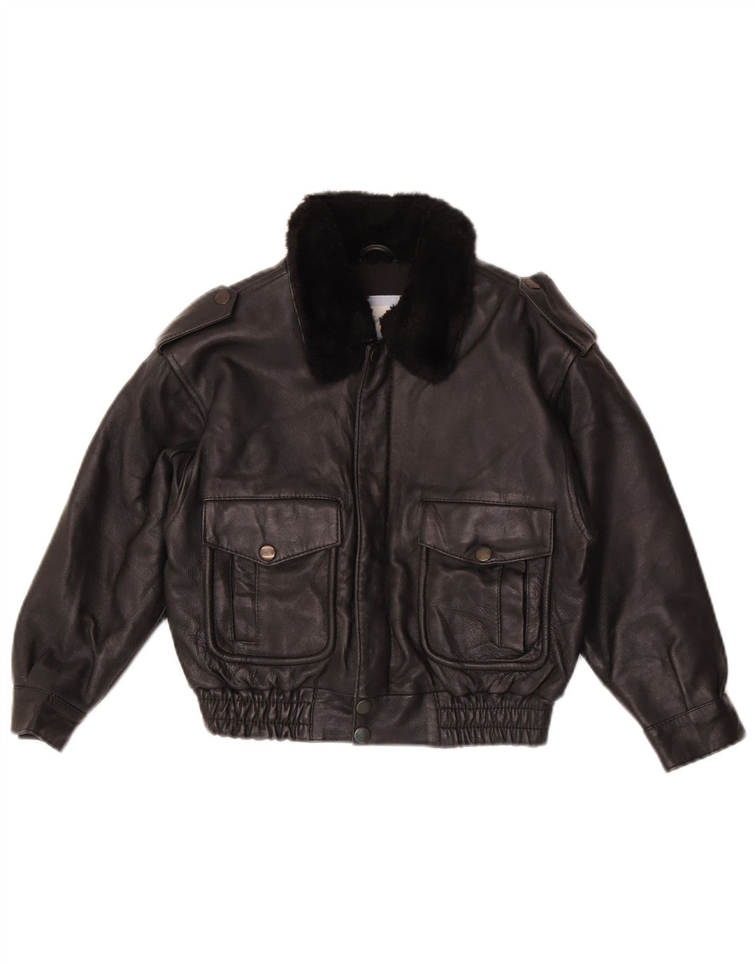 Magil Girls Leather Jacket 3-4 Years Black