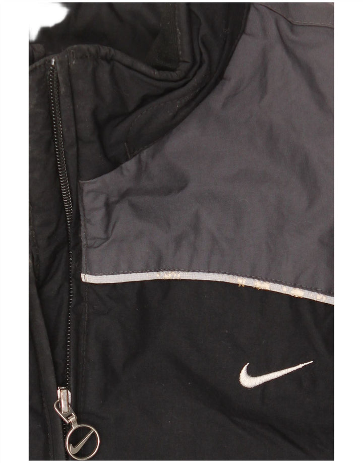 Nike Boys Windbreaker Jacket 13-14 Years XL Black Colourblock Nylon