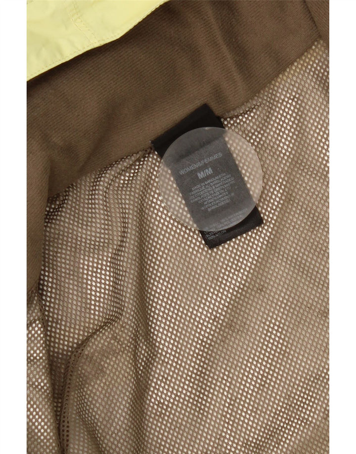 The North Face Womens Hooded Rain Jacket UK 14 Medium Yellow Nylon