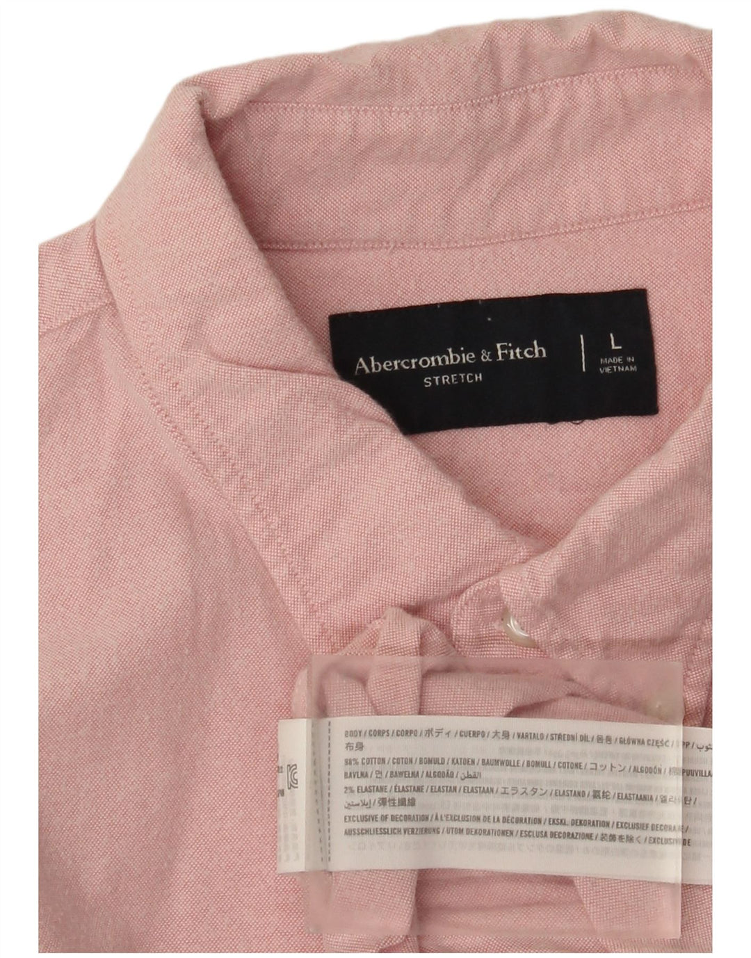 Abercrombie & Fitch Mens Shirt Large Pink Cotton