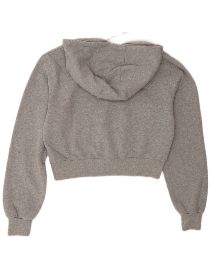 Maglione con cappuccio oversize con grafica corta da donna Ellesse UK 12 Grigio medio