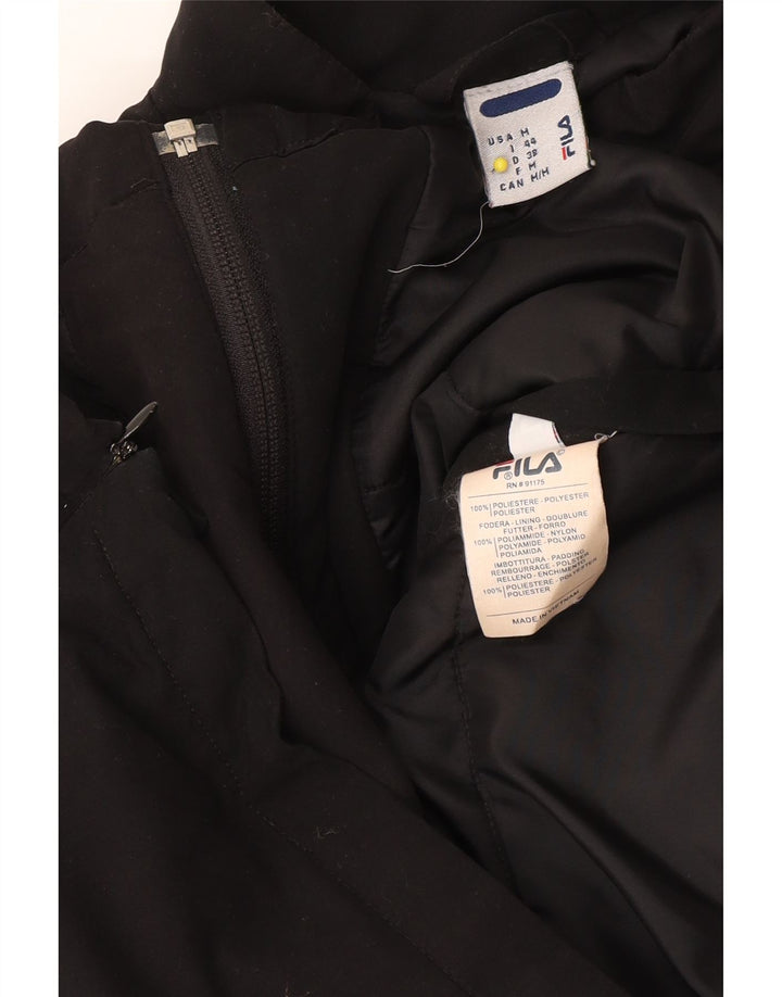Fila Womens Windbreaker Jacket UK 14 Medium Black Polyester
