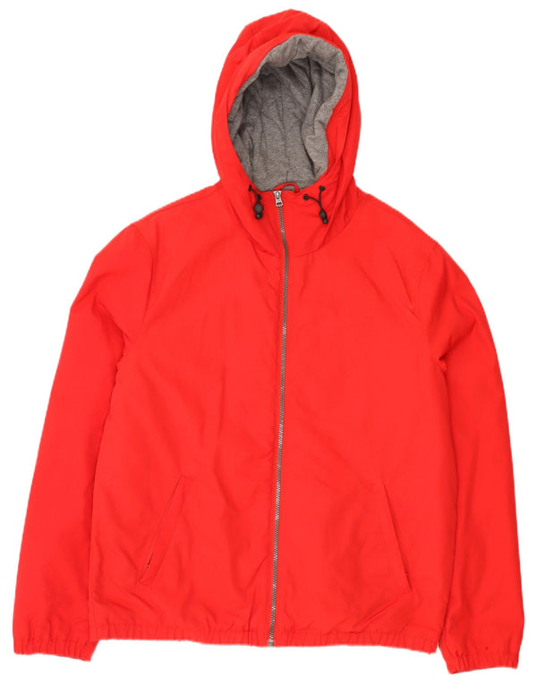 Jachetă bomber cu glugă Benetton pentru bărbați UK 38 Medium Red Sports