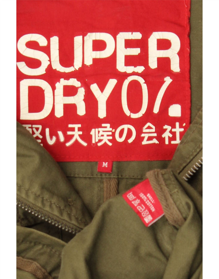 Superdry Mens Military Jacket UK 38 Medium Khaki Cotton