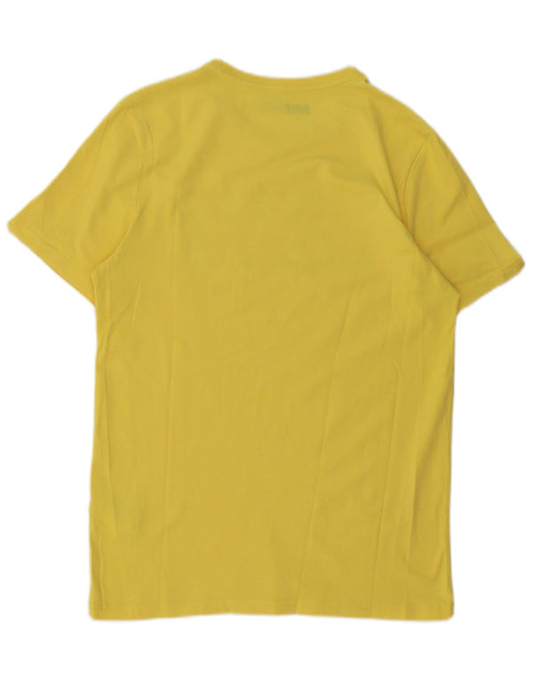 Rifle Mens Graphic T-Shirt Top Medium Yellow Cotton