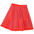 C&A Jupe trapèze plissée femme W34 grand coton rouge