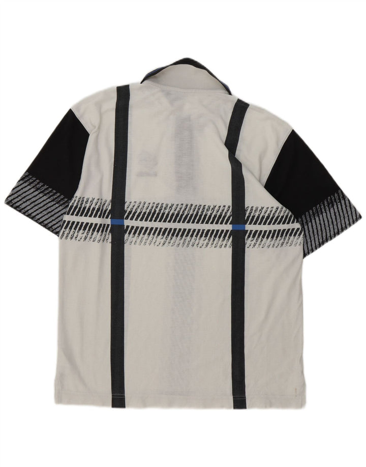Lotto Herren-Poloshirt, mittelweißes Farbblock-Polyester