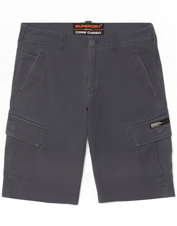 Superdry Mens Cargo Shorts Medium W30 Grey Cotton