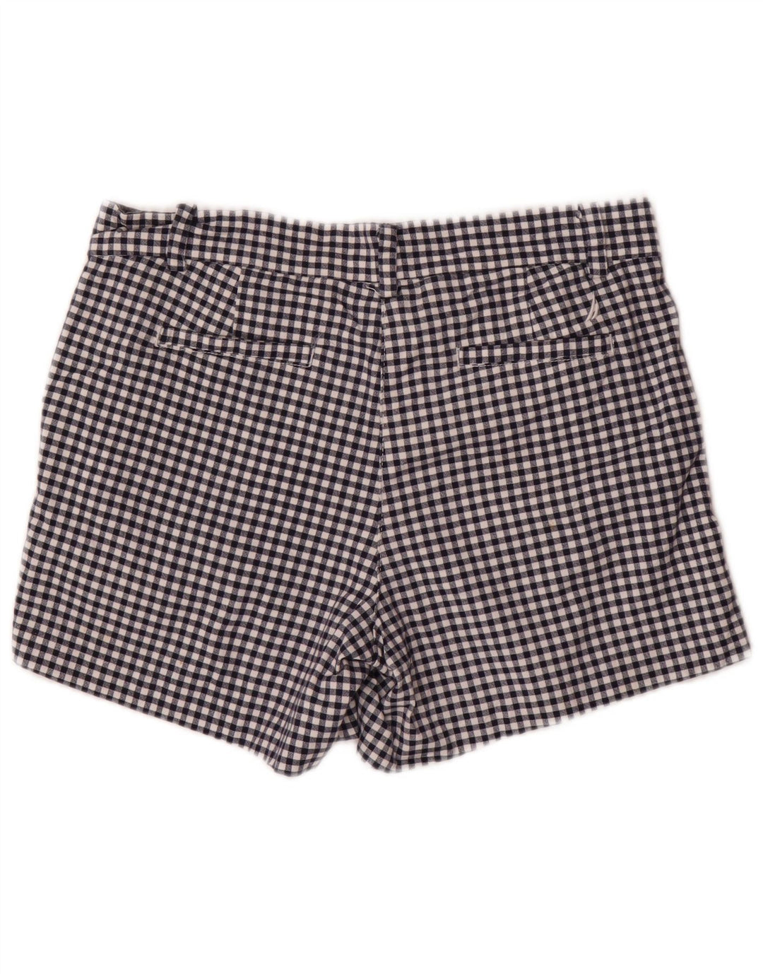 NAUTICA Womens Chino Shorts US 6 Medium W32 Navy Blue Gingham Cotton
