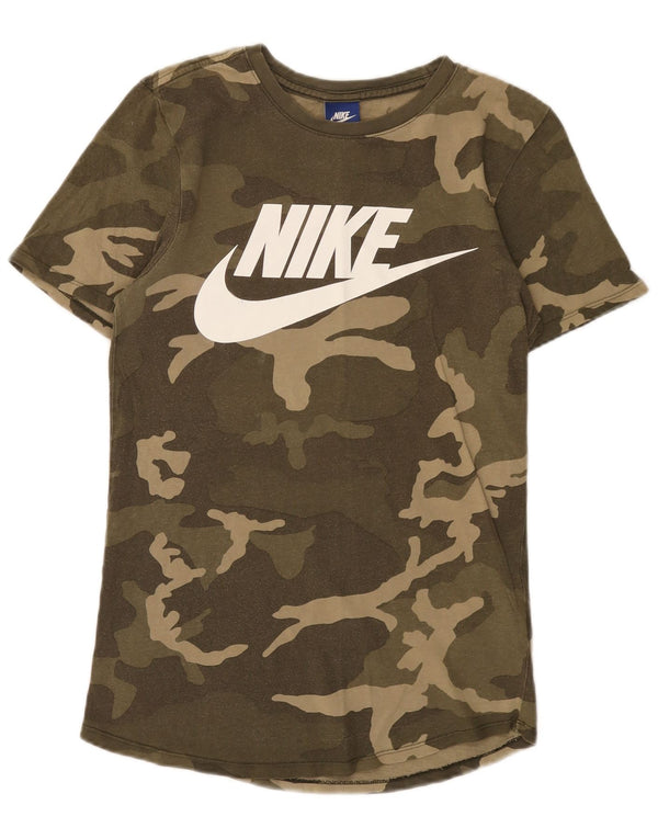 Nike Mens Graphic T-Shirt Top Small Khaki Camouflage Cotton