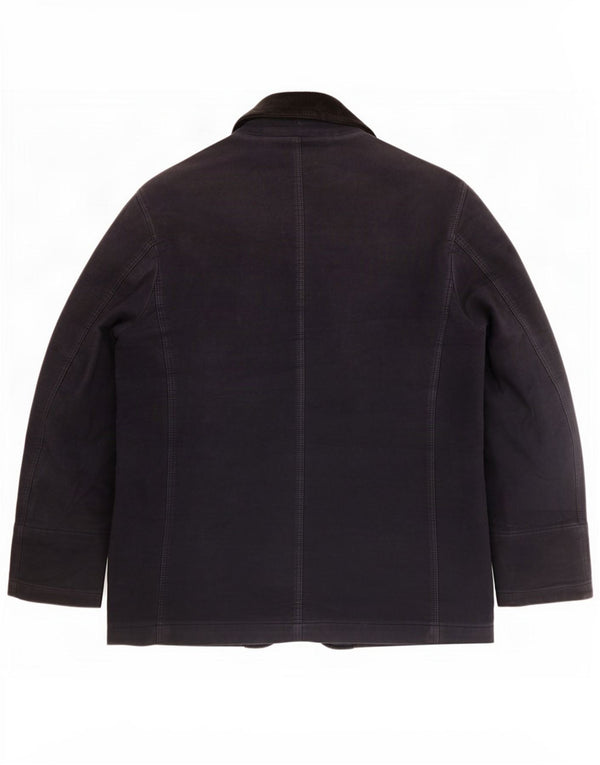 Giacca a vento da uomo a 3 bottoni Fay UK 40 grande cotone blu navy