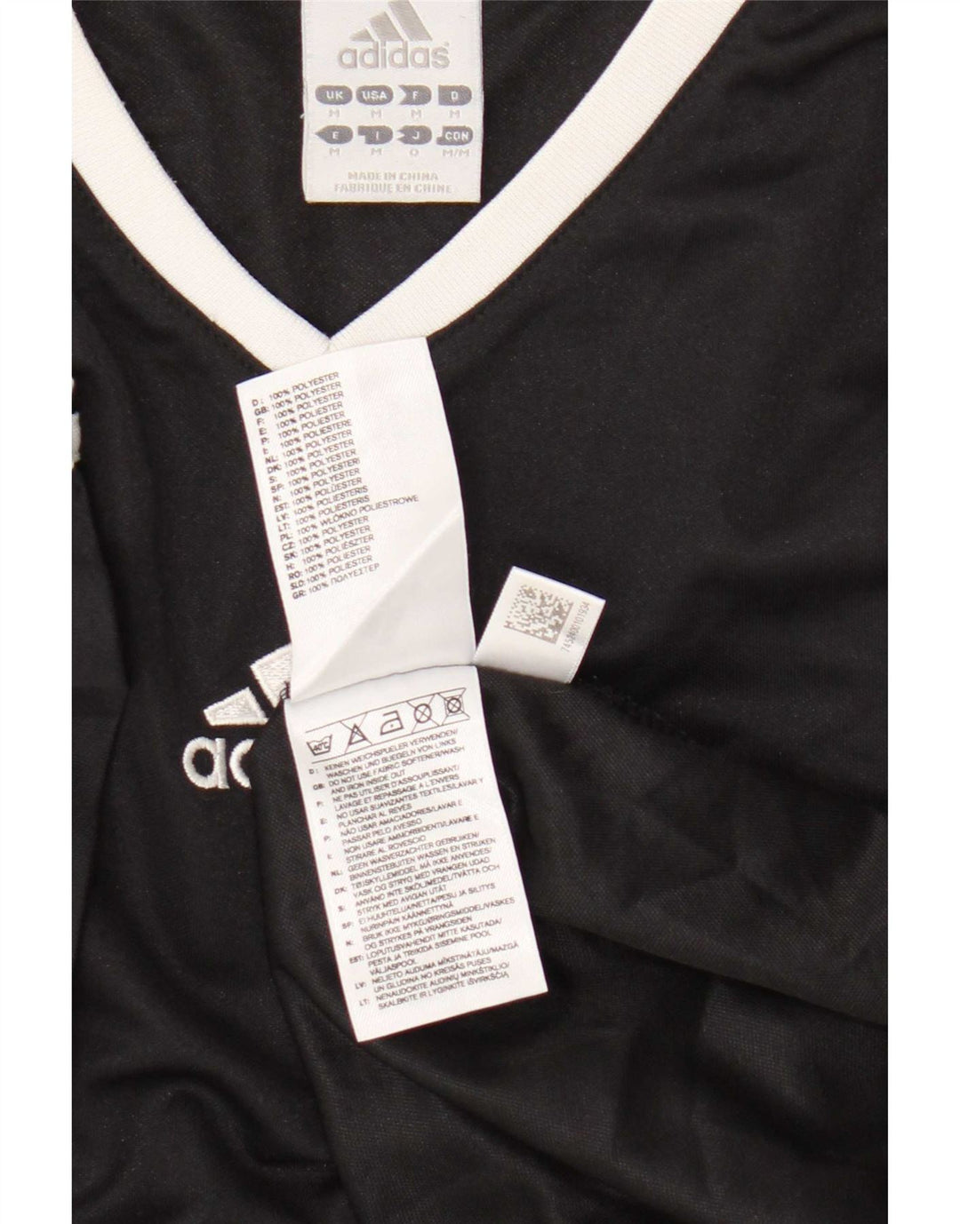 Adidas Mens Camiseta Top Médio Poliéster Preto