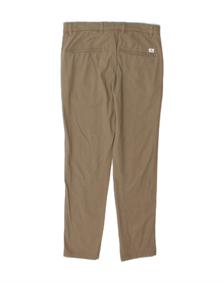 JACK & JONES Mens Slim Chino Trousers W31 L30 Brown Cotton Vintage Jack & Jones and Second-Hand Jack & Jones from Messina Hembry 