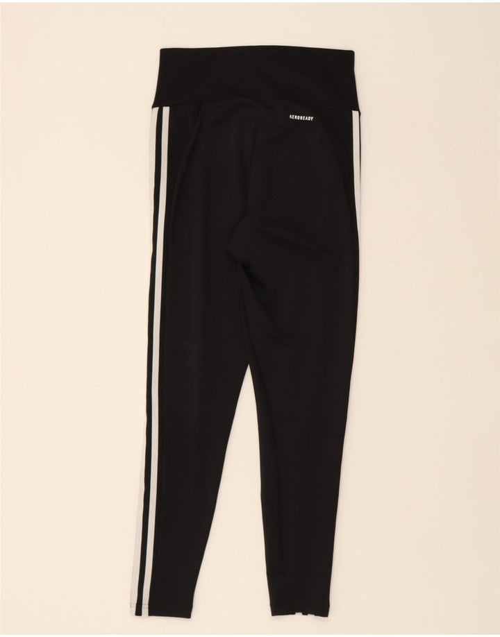 ADIDAS Womens Aeroready Leggings UK 8/10 Small  Black Polyester Vintage Adidas and Second-Hand Adidas from Messina Hembry 