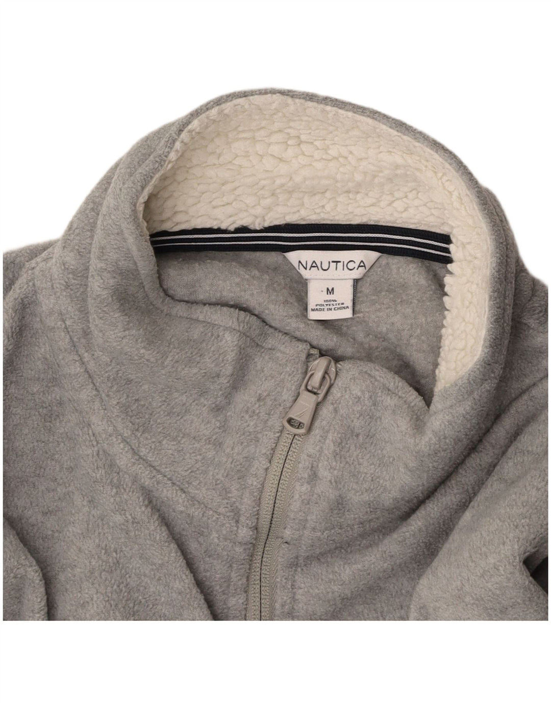 NAUTICA Fleecejakke til kvinder UK 14 Medium Grå Polyester
