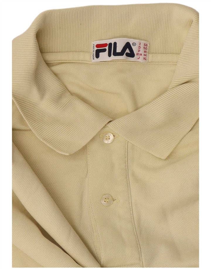 Fila Mens Polo Shirt IT 50 Large Yellow