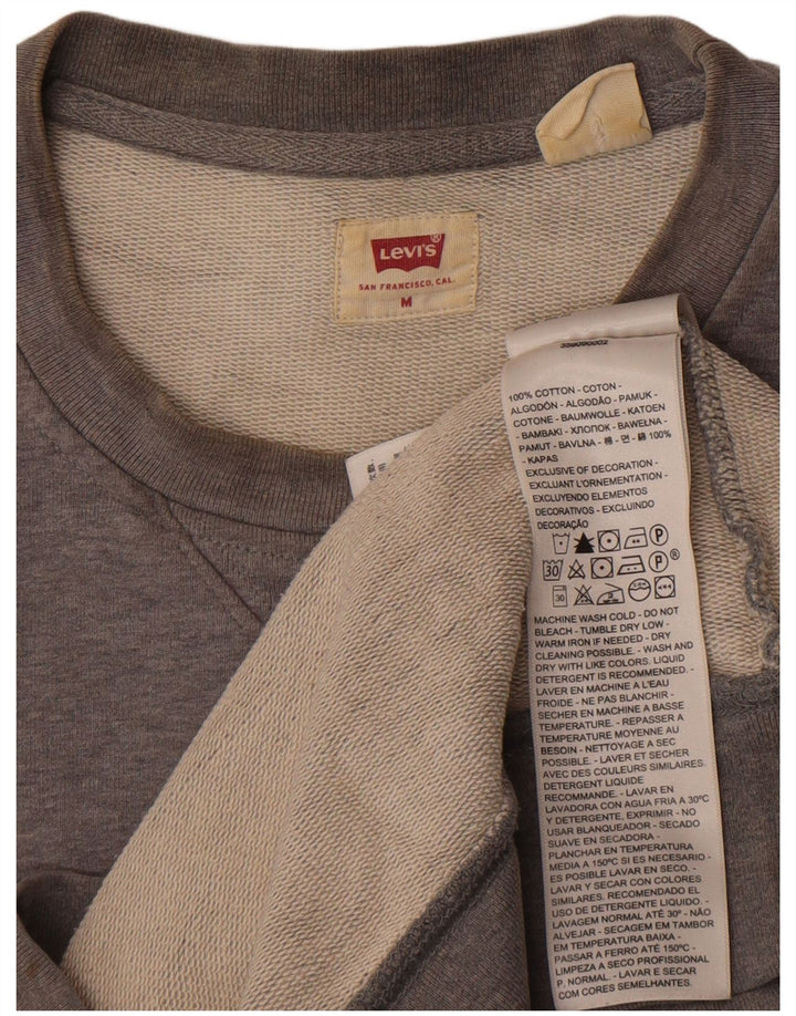 Levi's Mens Sweatshirt Jumper Medium Grey Cotton