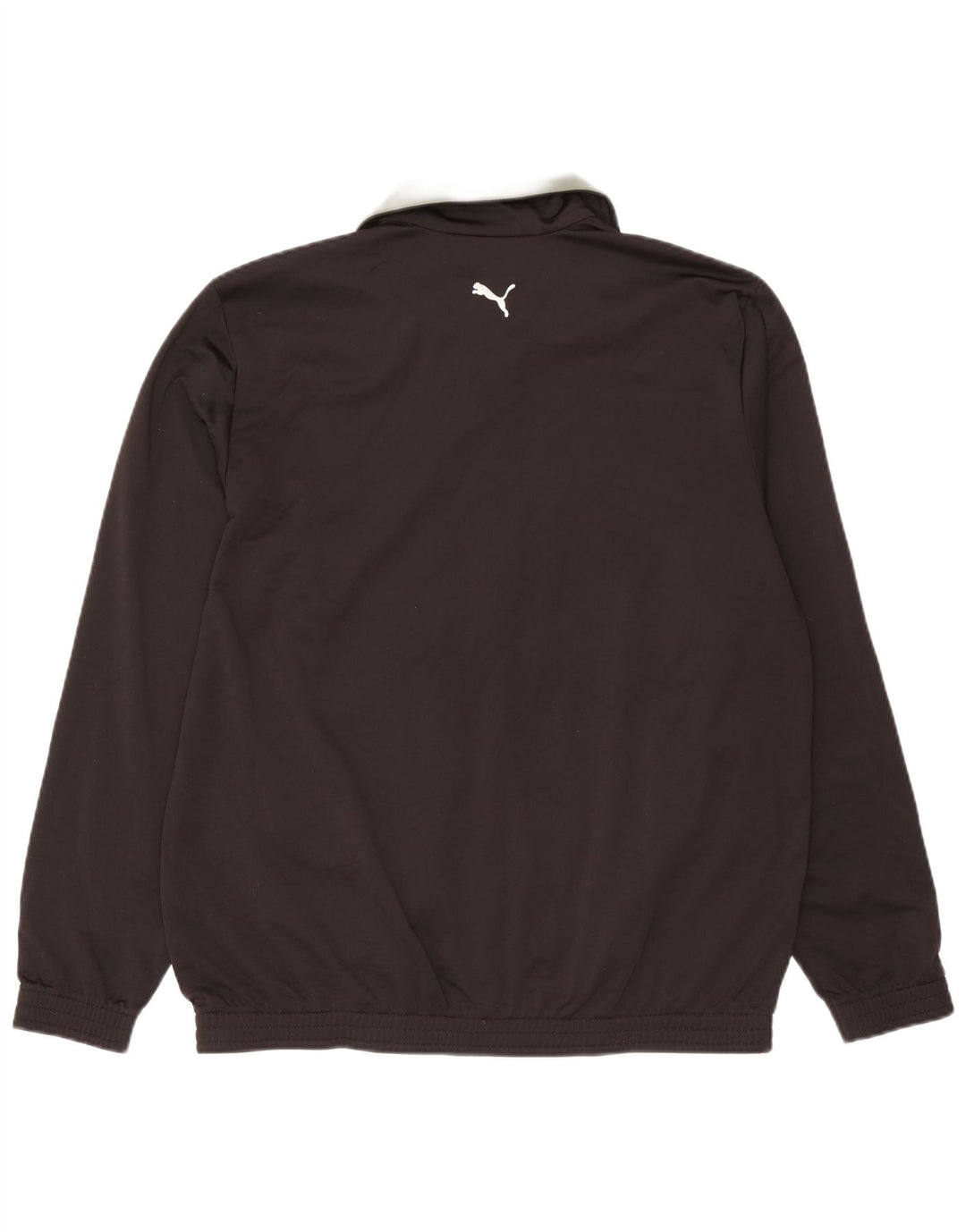 Puma Herren-Trainingsanzug-Top-Jacke XL, schwarzes Farbblock-Polyester