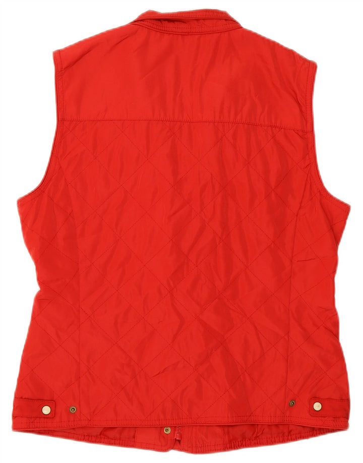 Zara Damen Steppweste UK 14 Large Rot