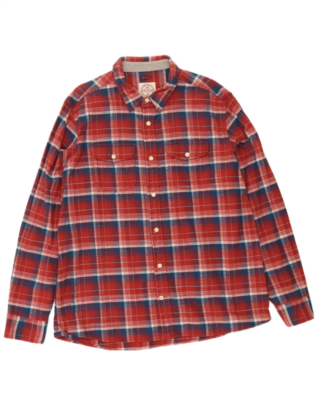 Fat Face Mens Flannel Shirt 2XL Red Check Cotton