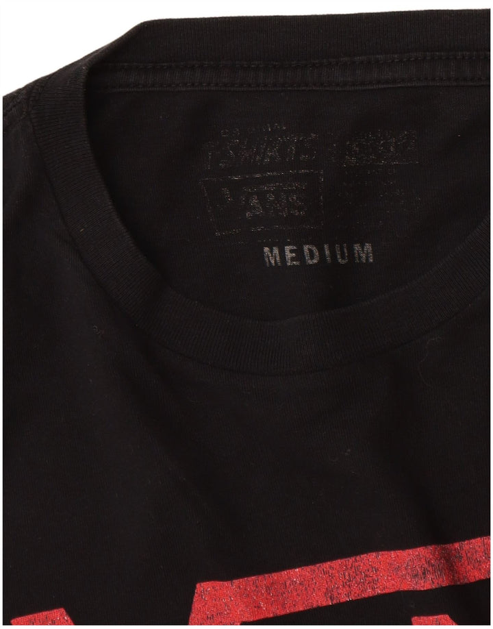 Vans Mens Graphic Top Manga Longa Médio Algodão Preto