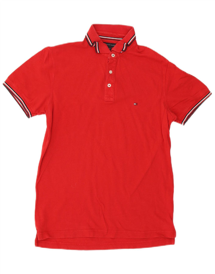 Tommy Hilfiger Mens Slim Fit Polo Shirt Medium Red