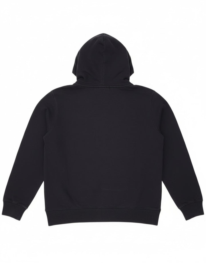 Napapijri Mens Hoodie Jumper Medium Navy Blue Cotton