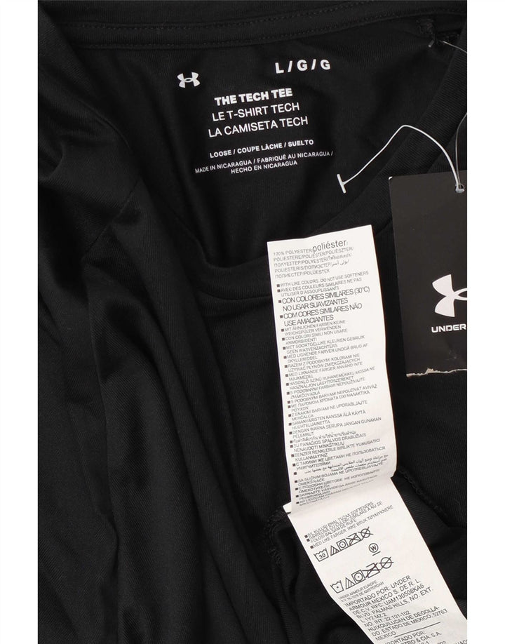 Under Armour Ανδρικό T-Shirt Top Large Μαύρο Πολυεστέρας