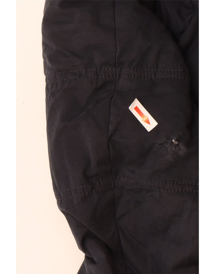 Fat Face Wattierter Damenmantel mit Kapuze, Größe S, Marineblau, Polyester