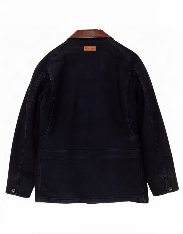 Cappotto giacca a vento da uomo Marlboro Classics UK 42 XL Blu navy color block