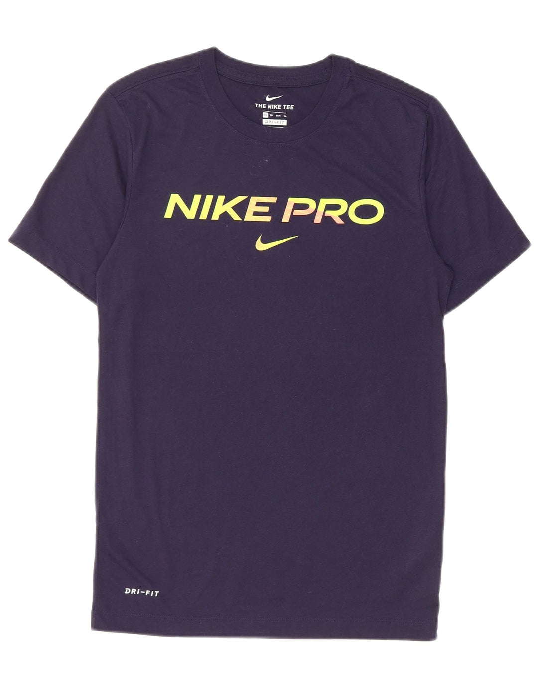 NIKE herre Dri Fit grafisk T-shirt top XS marineblå polyester