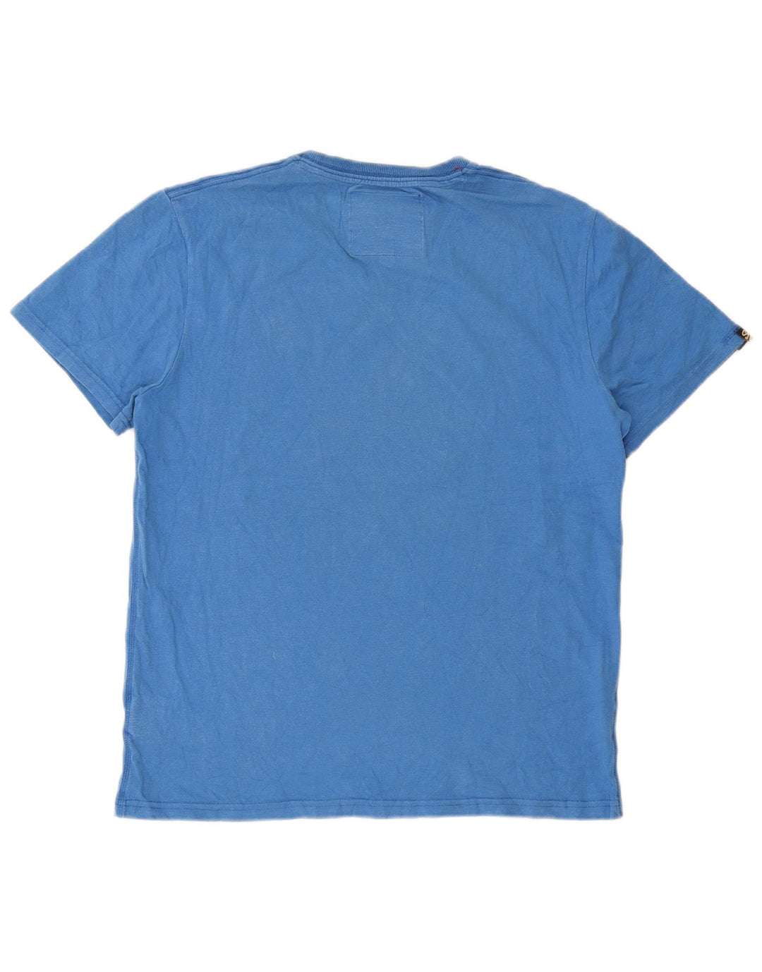Superdry Mens Graphic T-Shirt Top 2XL Blue Cotton