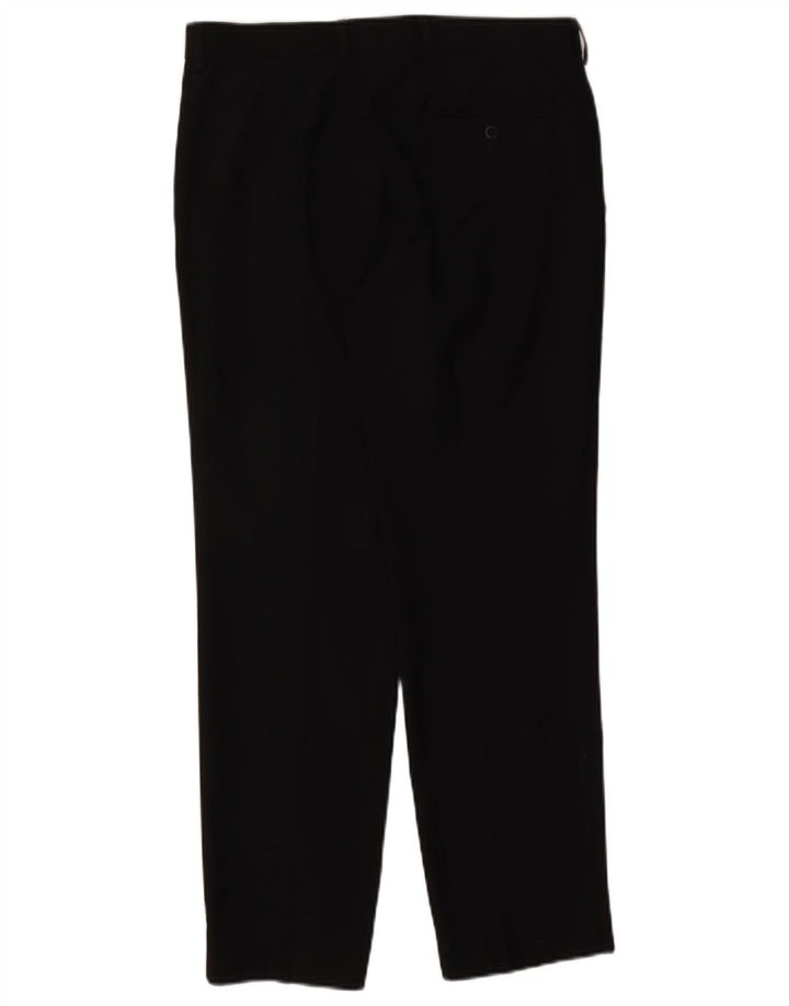 Marks & Spencer Mens Straight Suit Trousers W32 L29 Black
