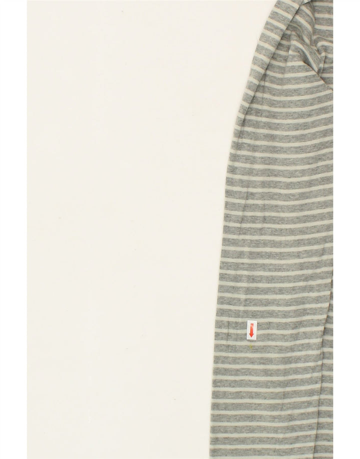 MAX & CO. Womens Top Long Sleeve UK 12 Medium Grey Striped Cotton Vintage Max & Co. and Second-Hand Max & Co. from Messina Hembry 