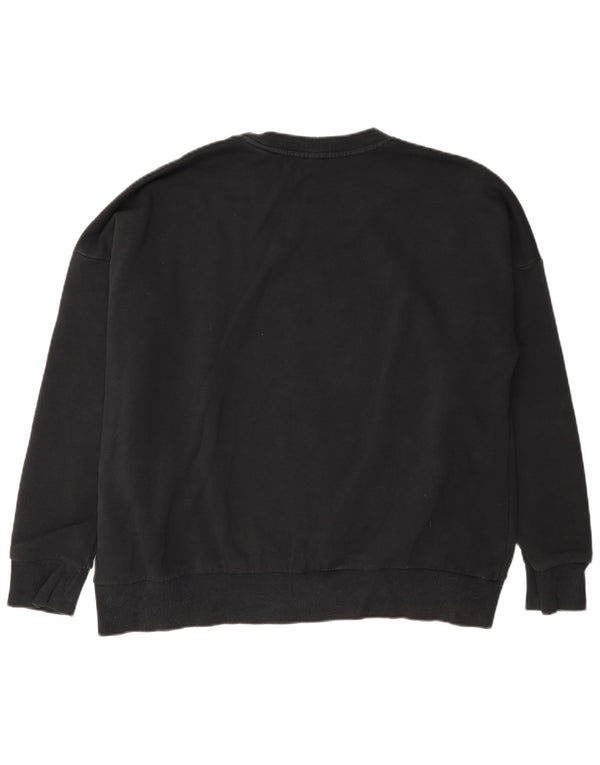 Pulover de hanorac grafic Adidas pentru femei UK 20/22 XL bumbac negru