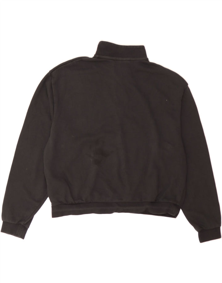NIKE Womens Oversized Crop Sweatshirt Jumper UK 10 Small Black Cotton Vintage Nike and Second-Hand Nike from Messina Hembry 