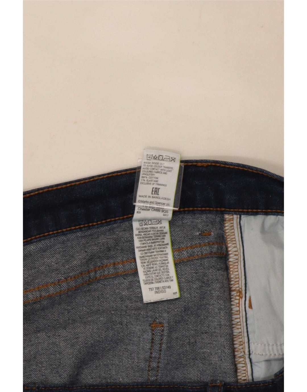 Marks & Spencer Womens Slim Bootcut Jeans UK 14 Large W32 L29 Navy Blue