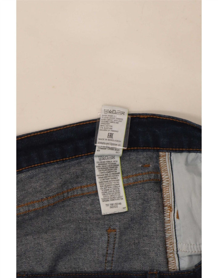 Marks & Spencer Womens Slim Bootcut Jeans UK 14 Large W32 L29 Navy Blue