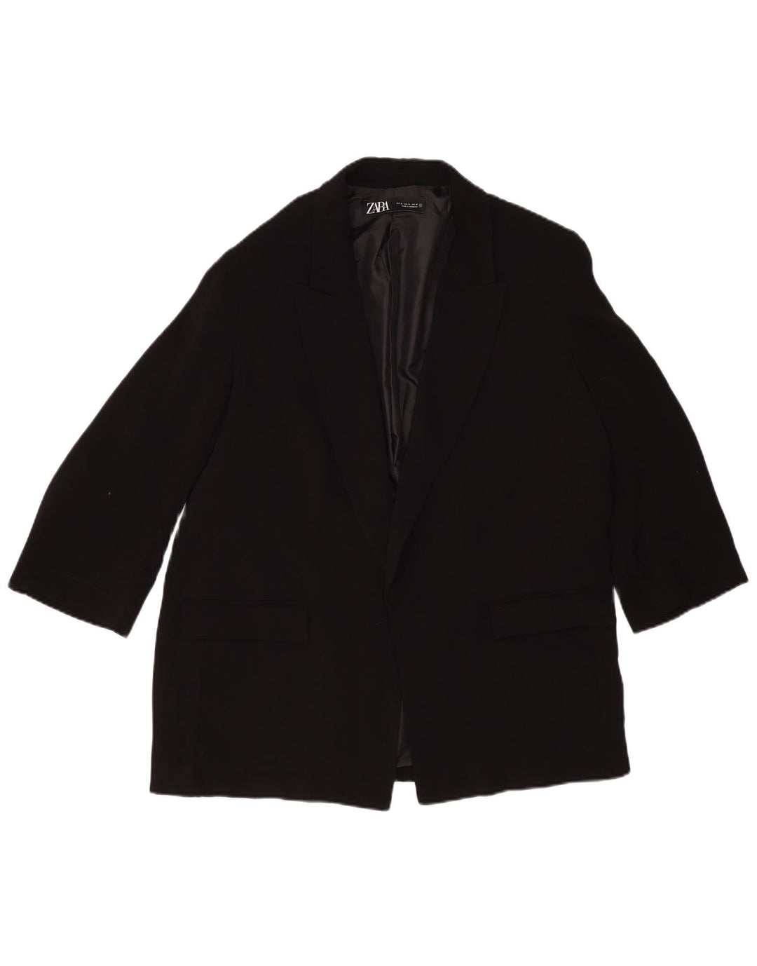 Женский открытый пиджак Zara UK 18 XL, черный