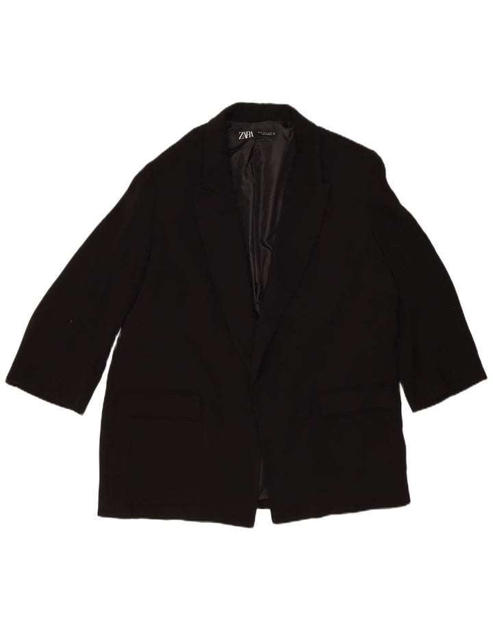 Женский открытый пиджак Zara UK 18 XL, черный