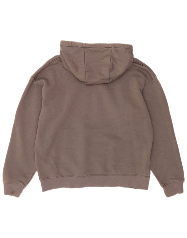 Zara Mens Hoodie Jumper Large Grey Cotton